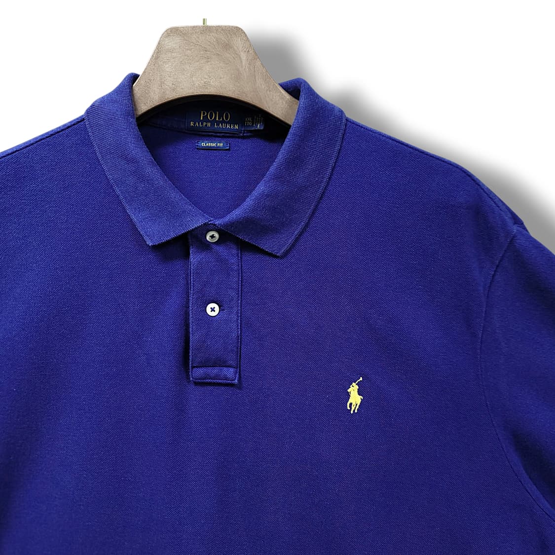 [2XL] 폴로 블루 클래식핏 포니옐로우 반팔 PK 카라티셔츠 상품이미지4