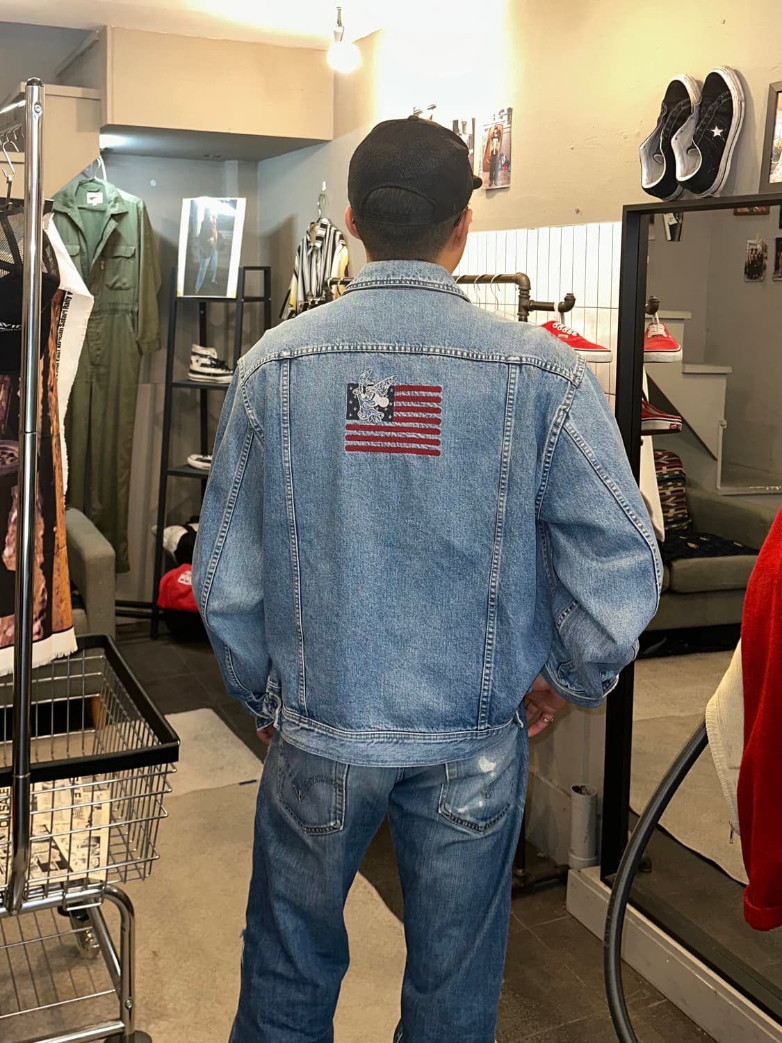 90‘s Iceberg disney American flags denim 상품이미지1
