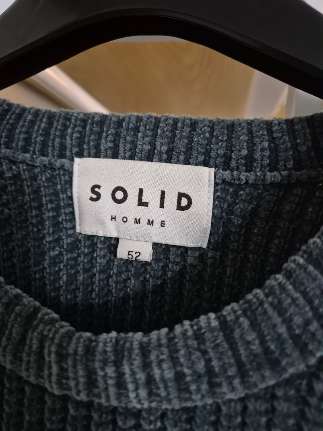 솔리드옴므 벨벳 니트 52 청록 상품이미지3