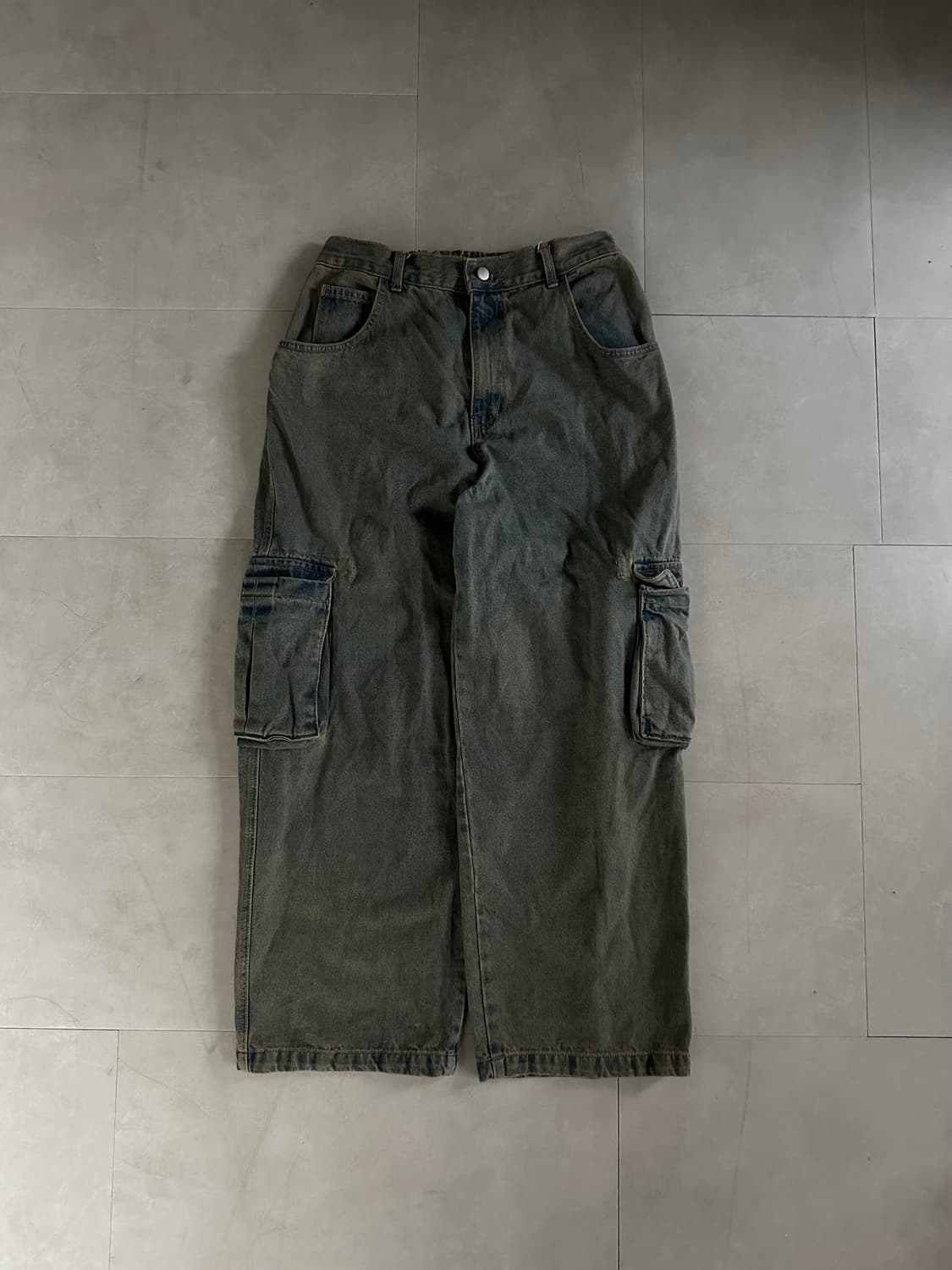 wide denim cargo pants 상품이미지1