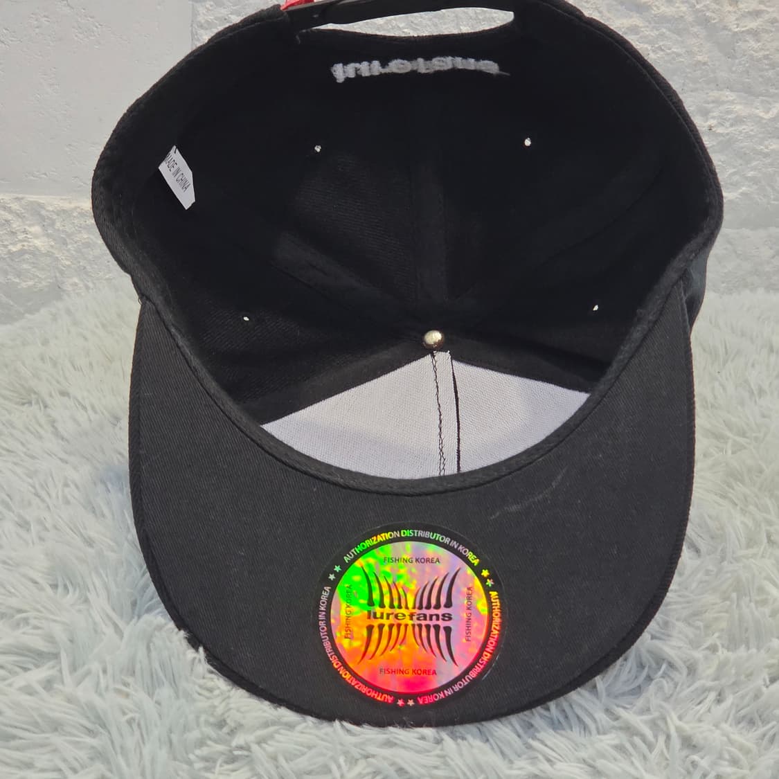 L6-3:루어팬스 골드 메탈릭 로고 블랙 스냅백(56-58) 상품이미지7