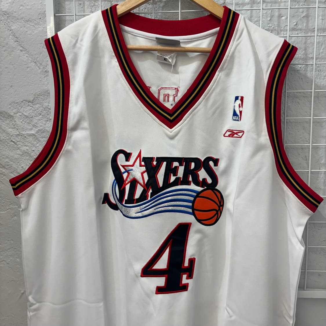 리복 X NBA 필라델피아 식서스 유니폼 슬리브리스 XL 상품이미지3
