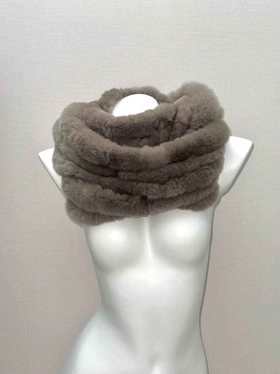 빈티지 모카베이지 토끼털 넥워머 상품이미지2