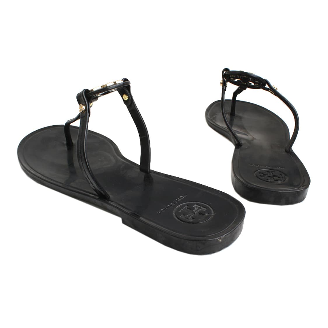 토리버치 블랙 금장 로고 젤리조리 슬리퍼(37) 상품이미지5