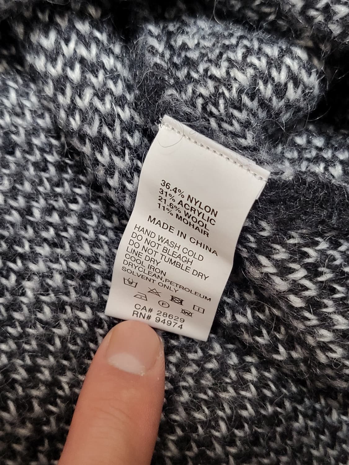 [2XL] 스투시 다이스 모헤어 스웨터 블랙 상품이미지4