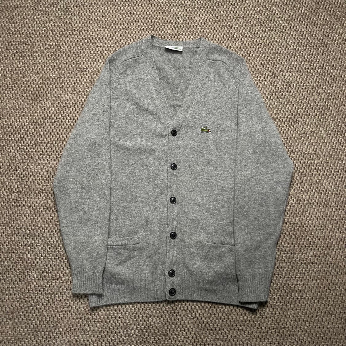 라코스테 재팬 브이넥 가디건 그레이 상품이미지1