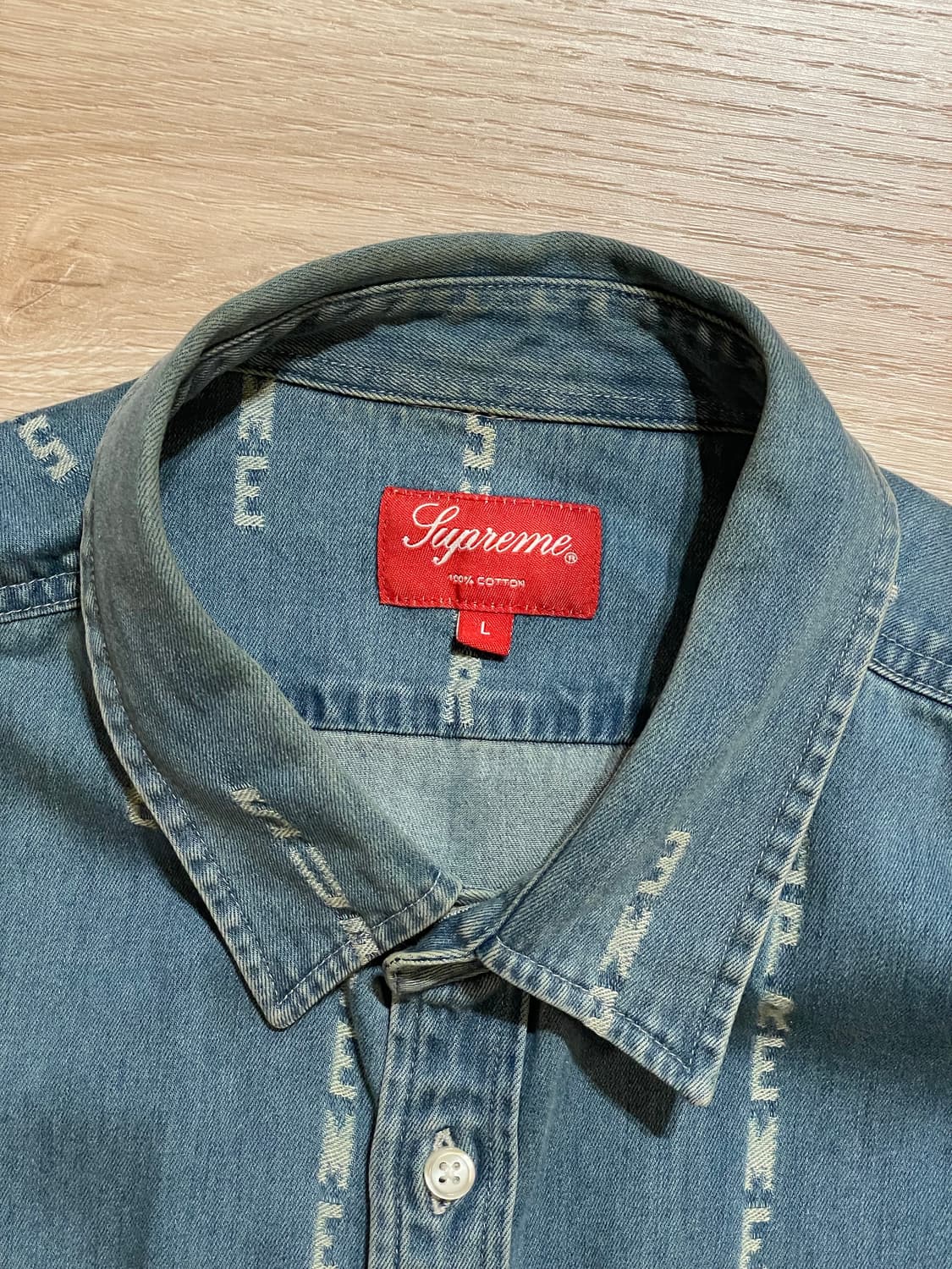 슈프림 데님셔츠 L사이즈 상품이미지2