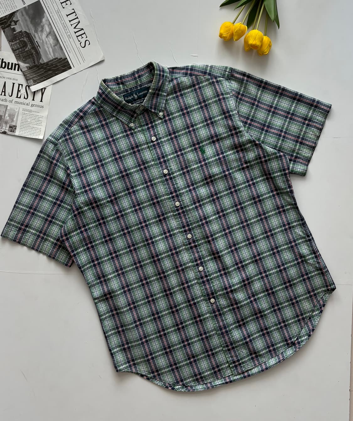 Polo 폴로랄프로렌 타탄 체크 반팔 셔츠 상품이미지1