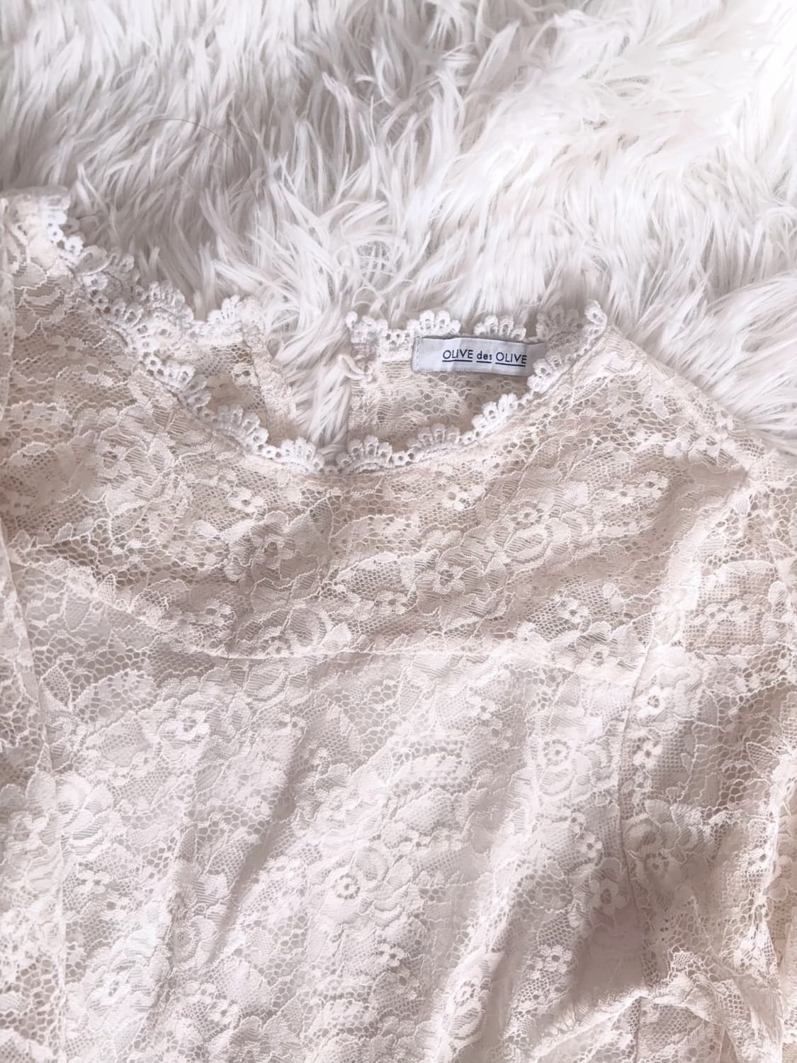 Olive Des Olive 올리브데올리브 레이스 리본 블라우스 (착샷o 상품이미지2