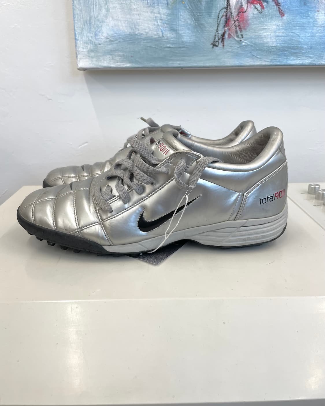 [280] 2004 나이키 토탈 90 메탈릭 실버 풋볼 스니커즈 상품이미지4