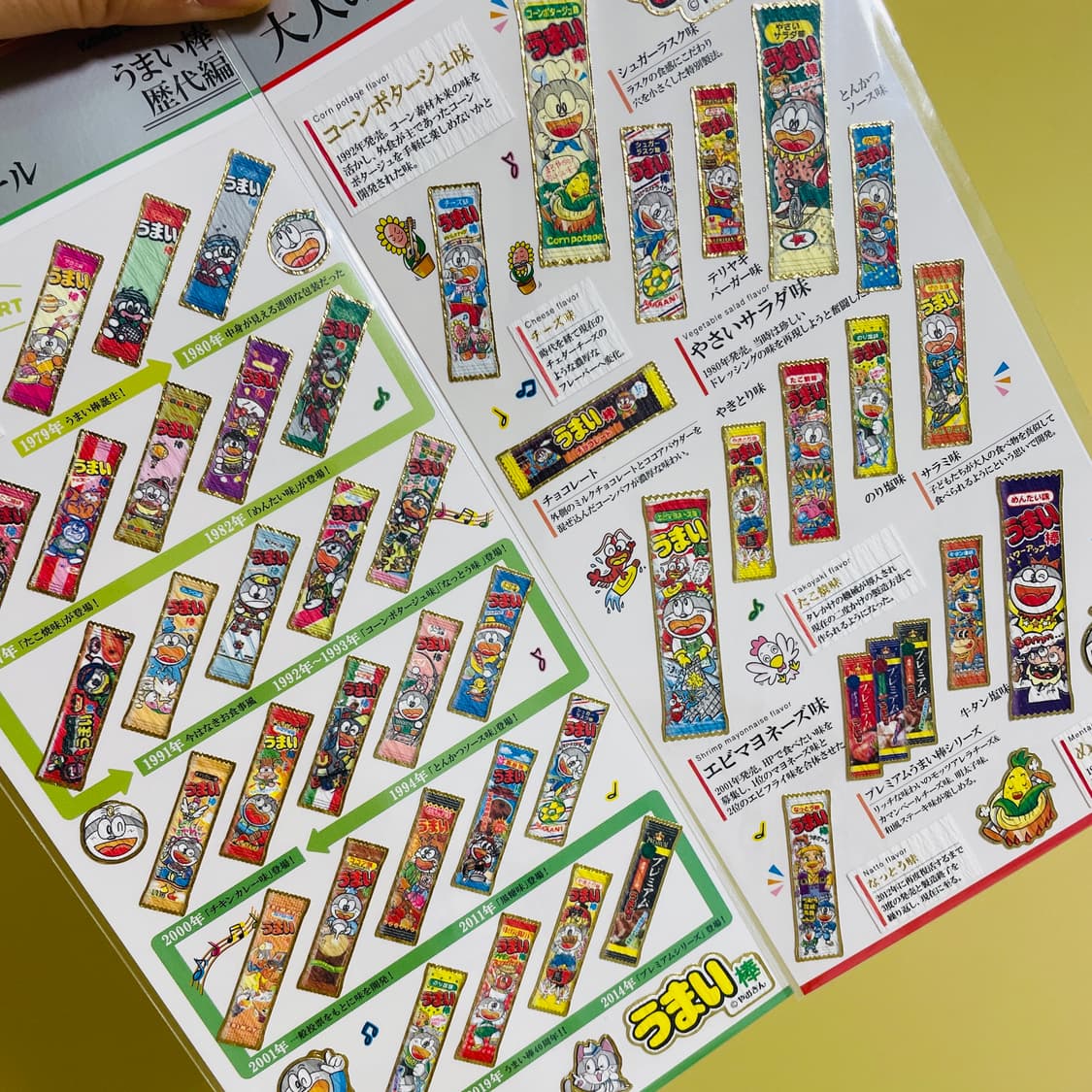 일본과자 우마이봉 스티커 2종 세트 상품이미지1