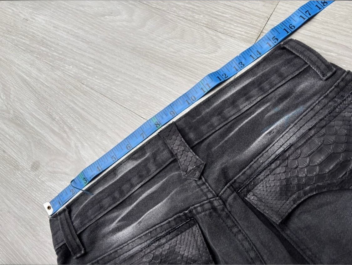 KUI distressed splatter flare jeans 상품이미지7