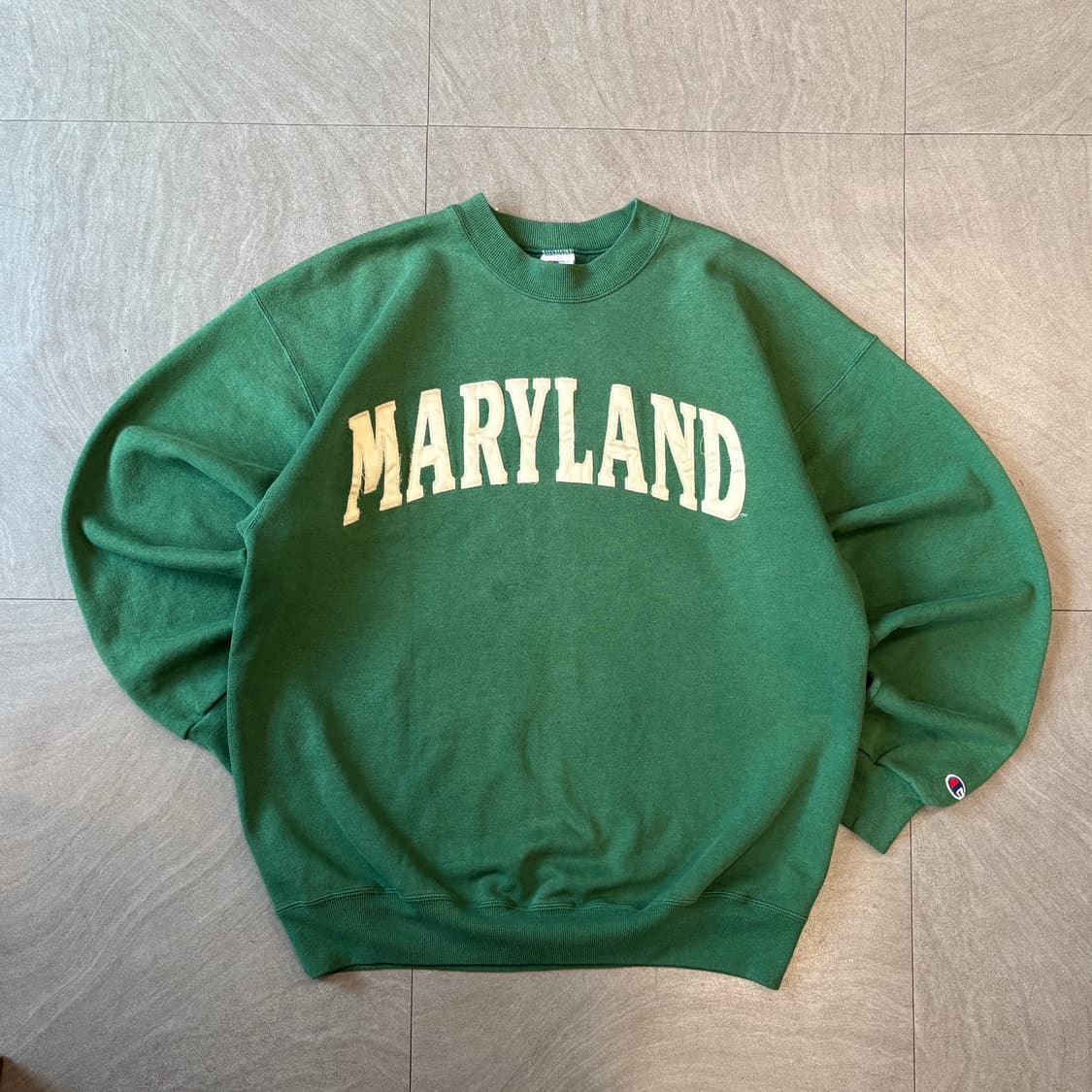 90s 90년대 생산 챔피온 그린 스웻 셔츠 상품이미지1