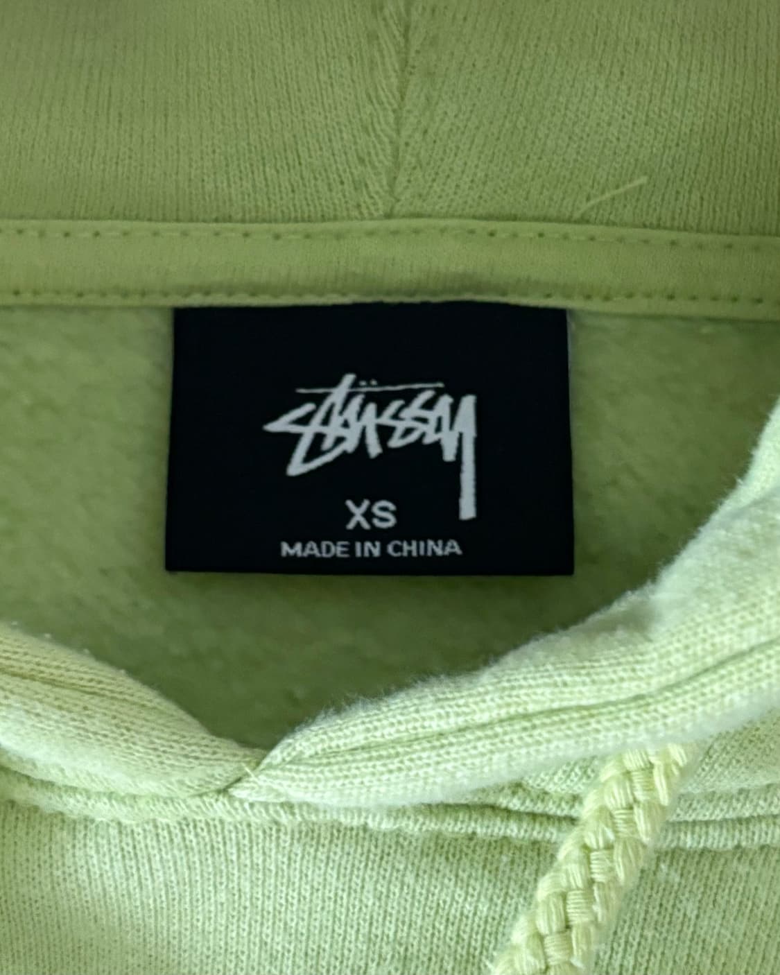 Stussy 스투시 라임컬러 USA스탁로고 후드티 상품이미지5