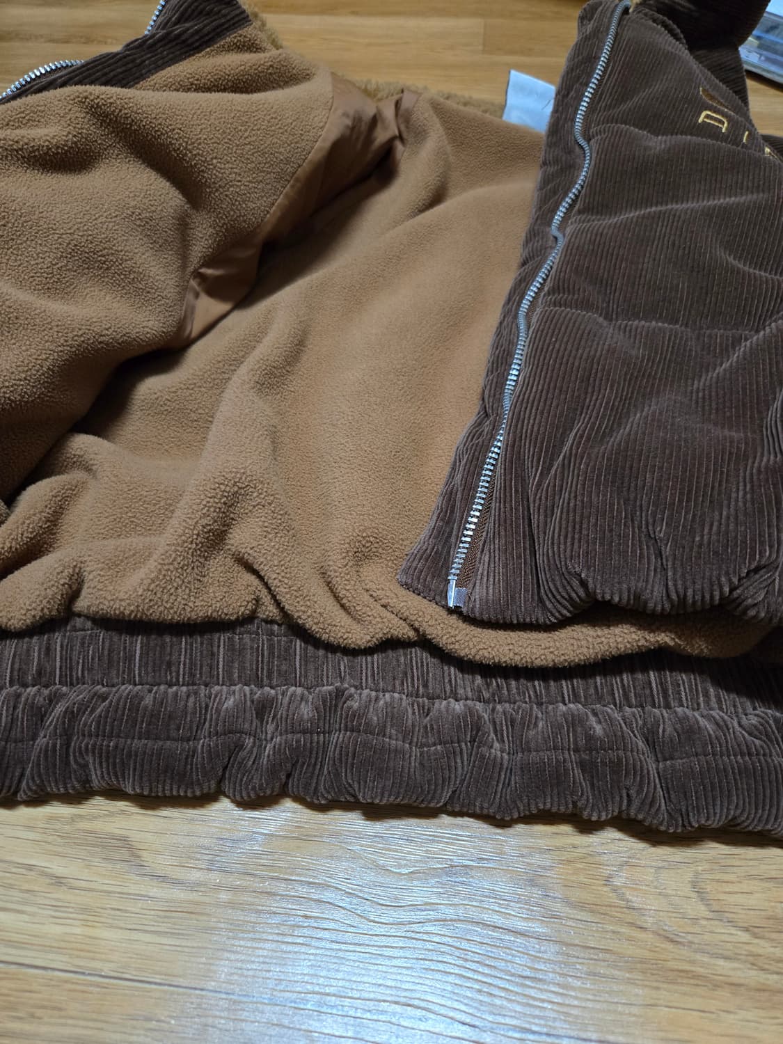 나이키 에어 코듀로이 우먼스 브라운 크롭 패딩 상품이미지6