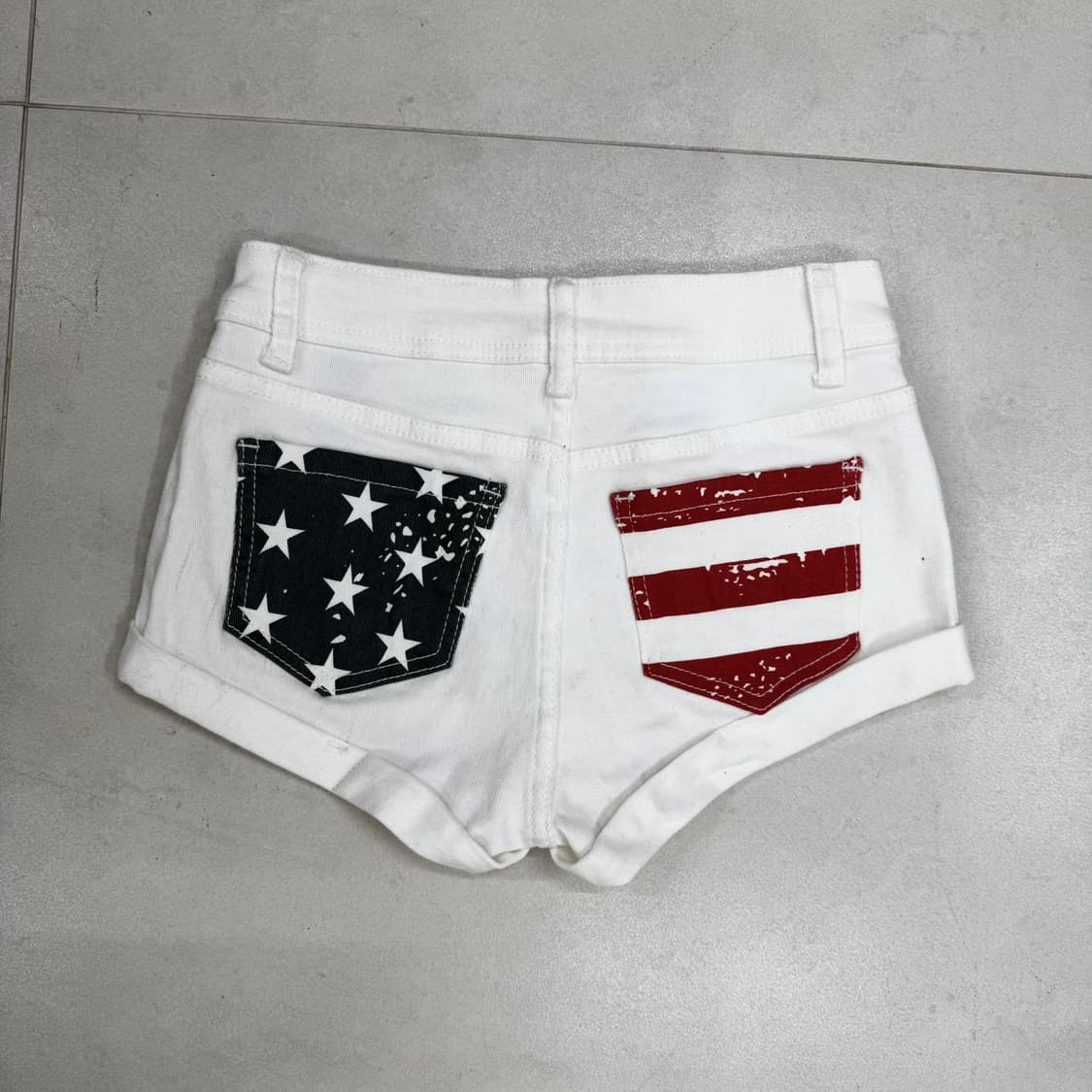 U.S.A star flag white pants 상품이미지4