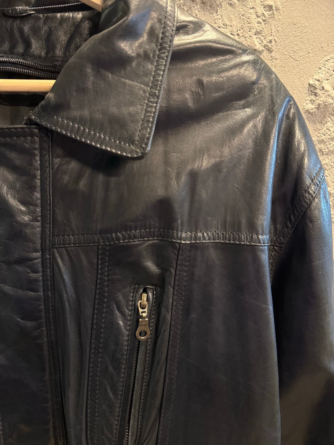 리얼레더 소가죽 필드 자켓 멀티포켓 집업 블랙 XL 상품이미지3