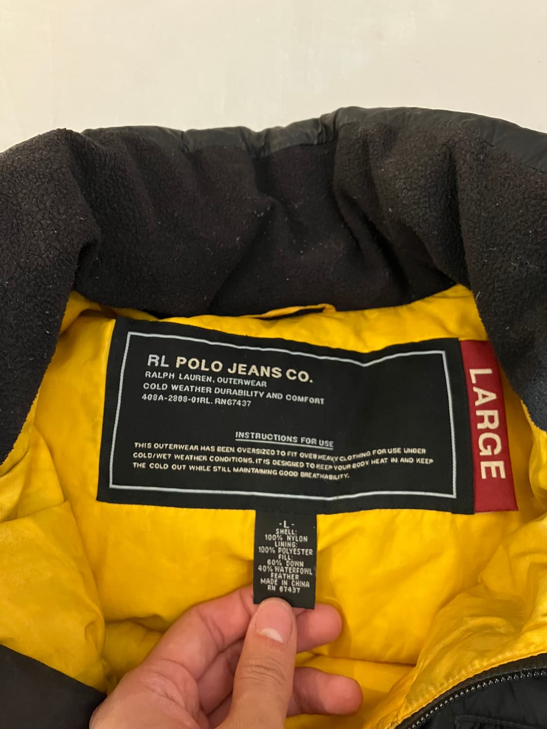 대장급 폴로 랄프로렌 폴로진스 스펠아웃 다운 패딩 블랙 상품이미지5