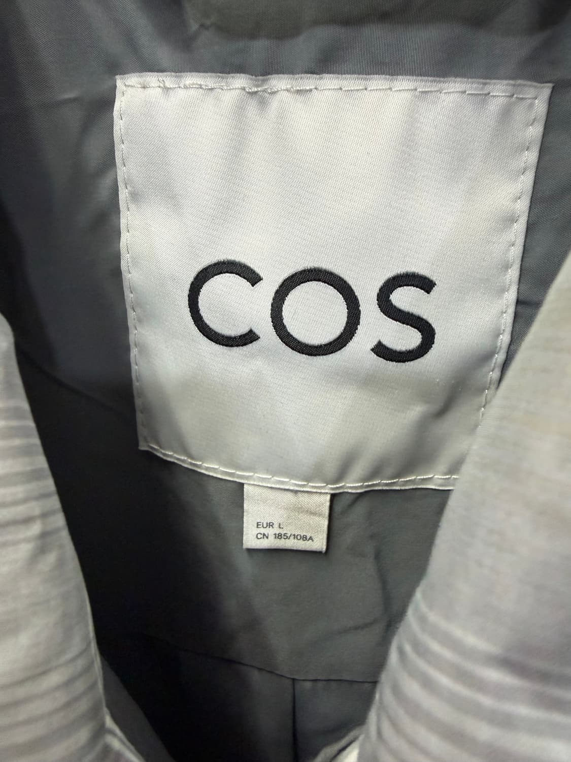 정품) COS 코스 남성 체크 경량패딩 자켓 L 상품이미지6