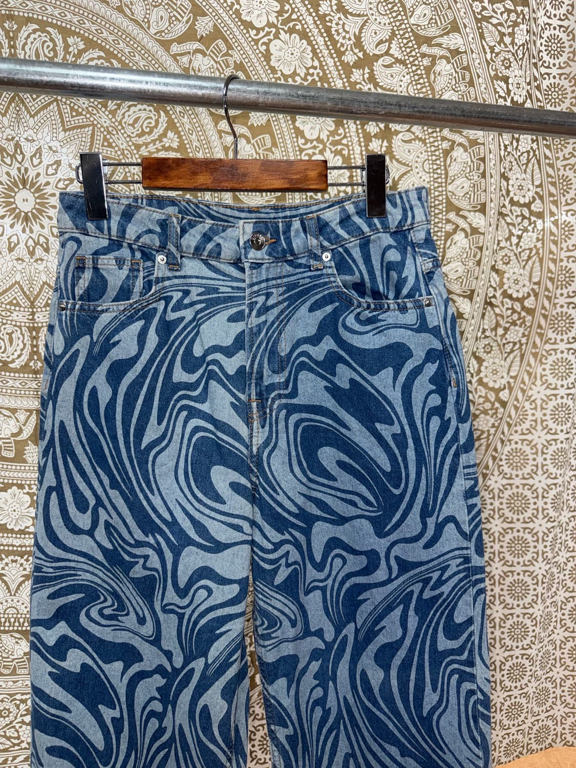 H&M 여성 패턴 데님팬츠  상품이미지4