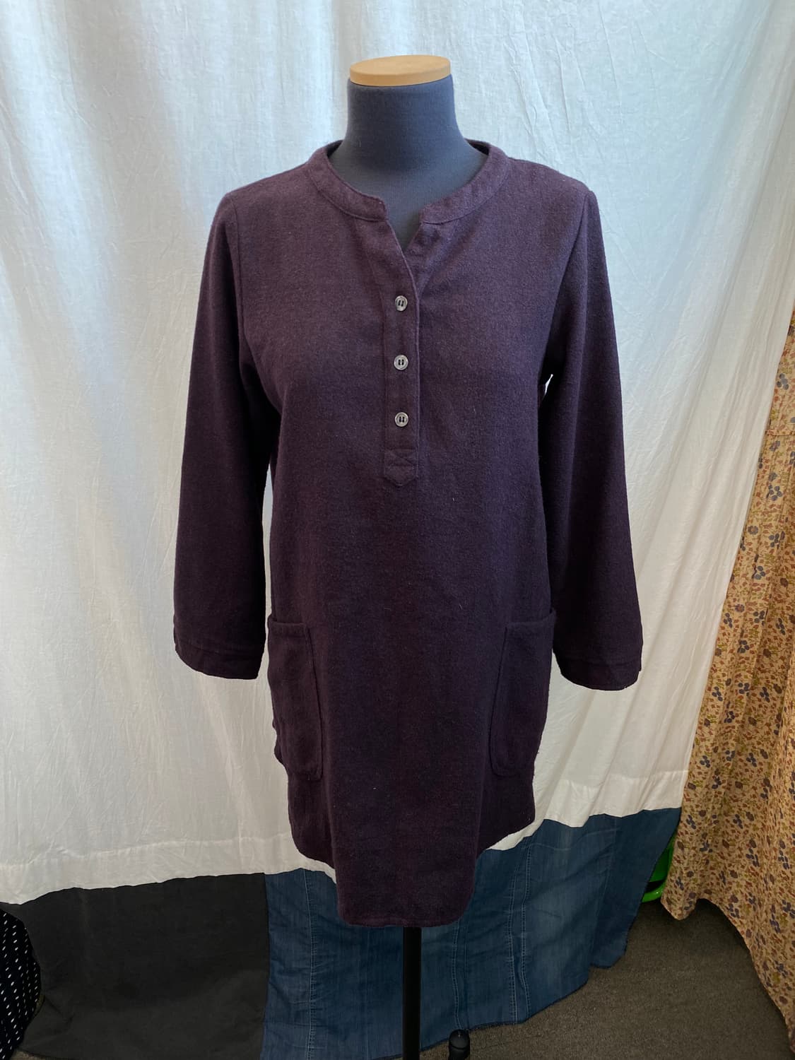 퍼플 울믹스 블라우스(M) 상품이미지2