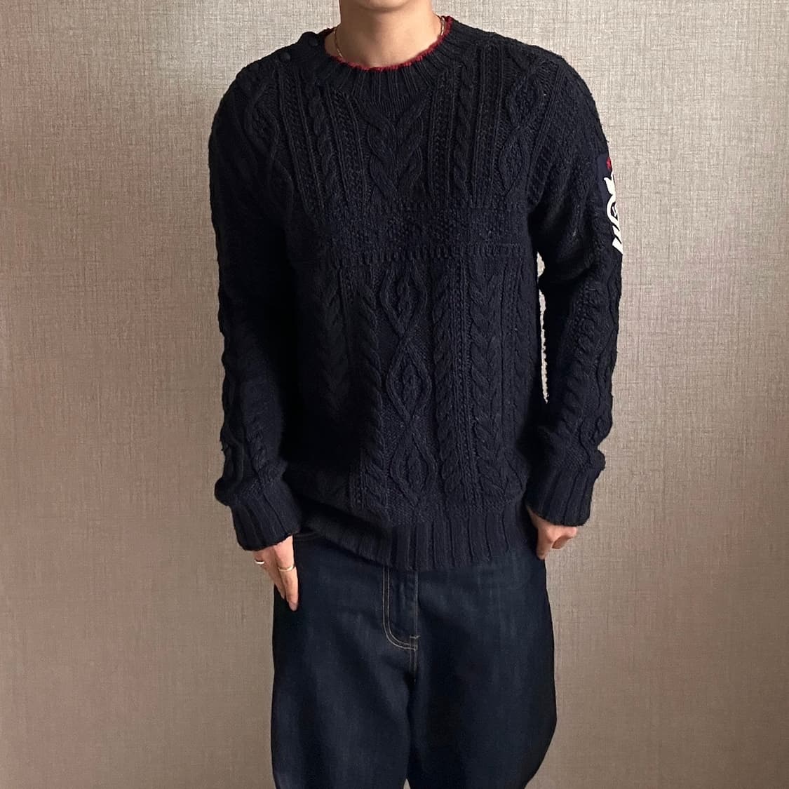 Polo Ralph Lauren Logo Patch Cable Knit 상품이미지2