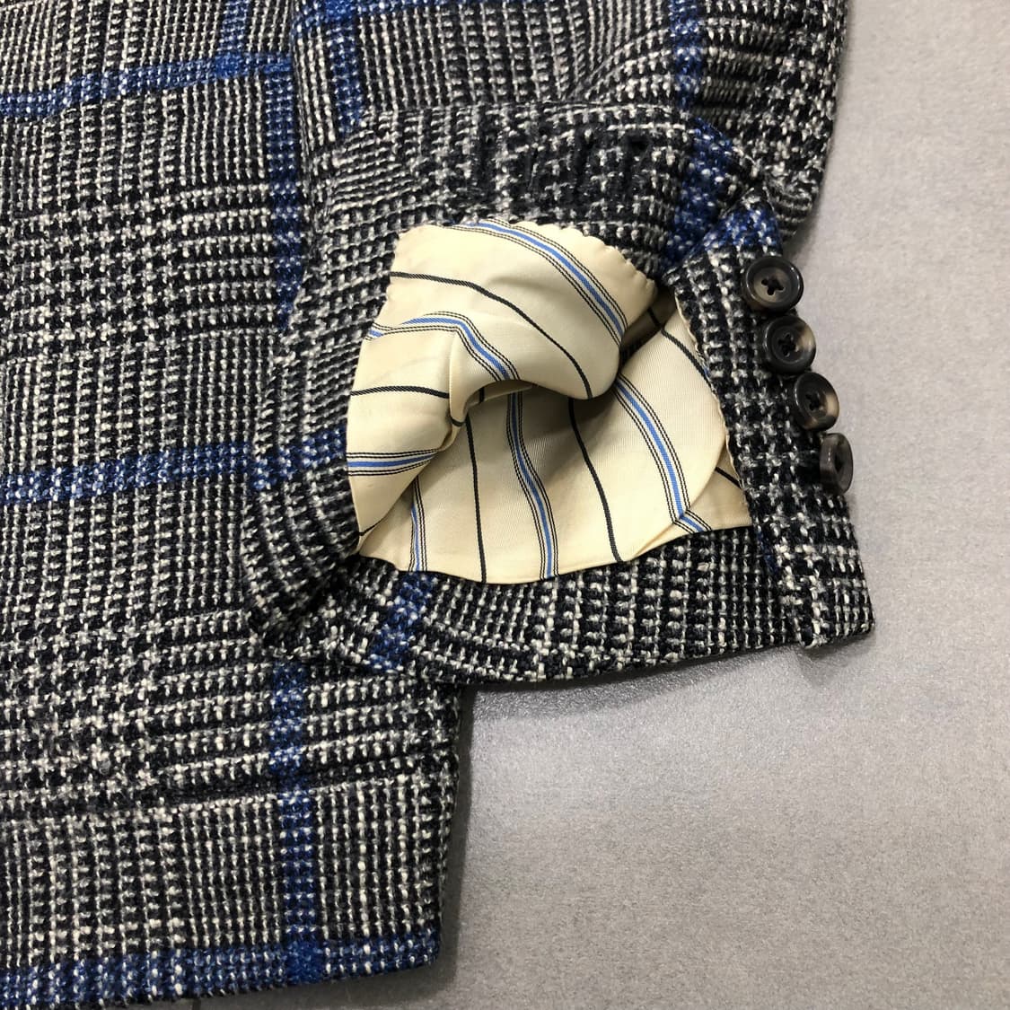 스틸레라티노 이태리 울 실크 글렌체크 트위드 자켓 50 상품이미지2