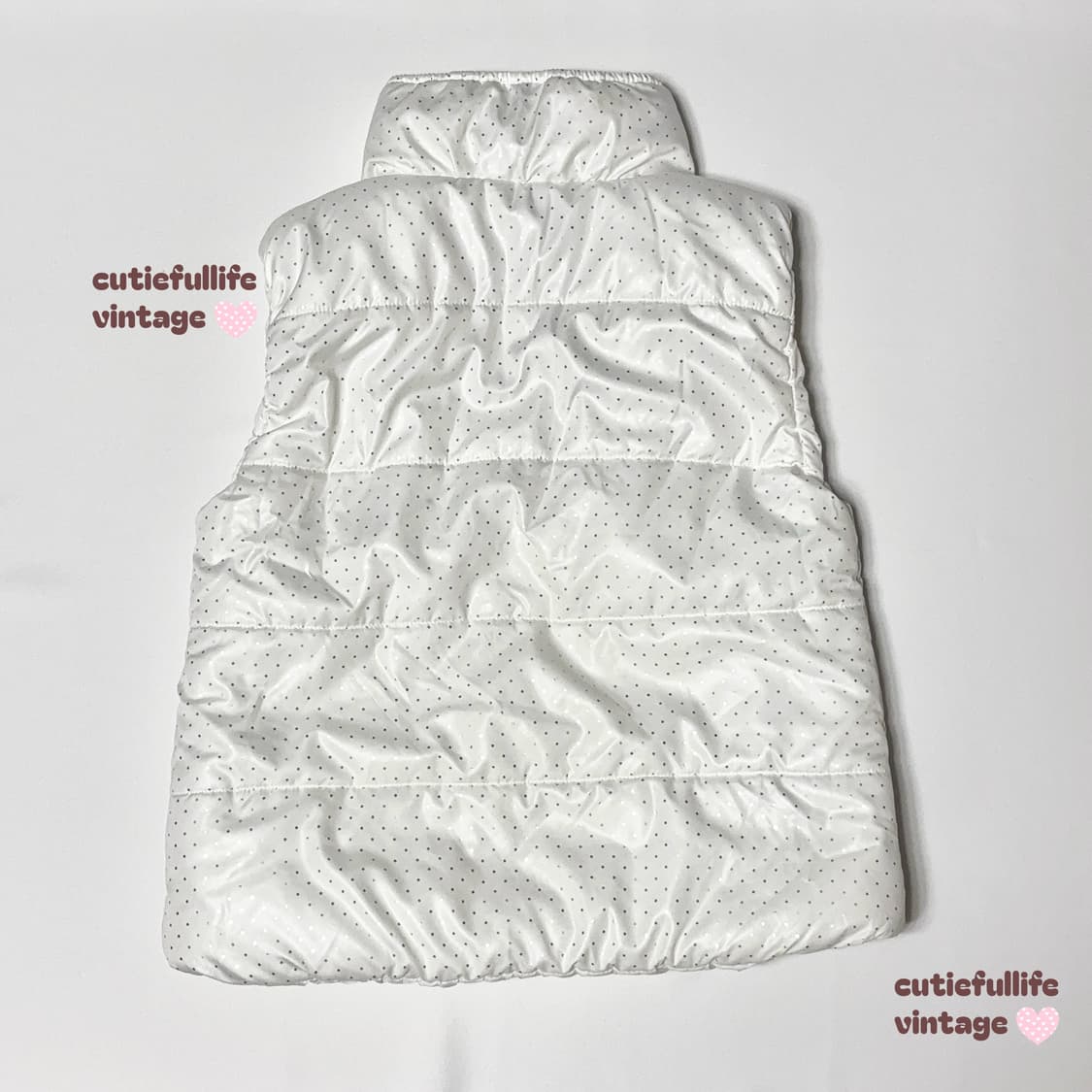 헤이세이 반짝이 도트 조끼 패딩 상품이미지3