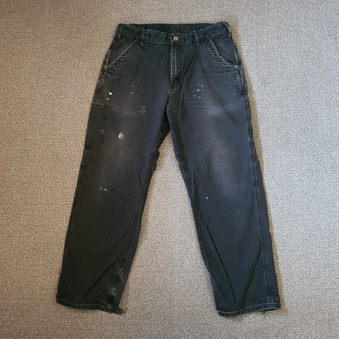 칼하트 B151 BLK 캔버스 던가리 팬츠 no.93 상품이미지1