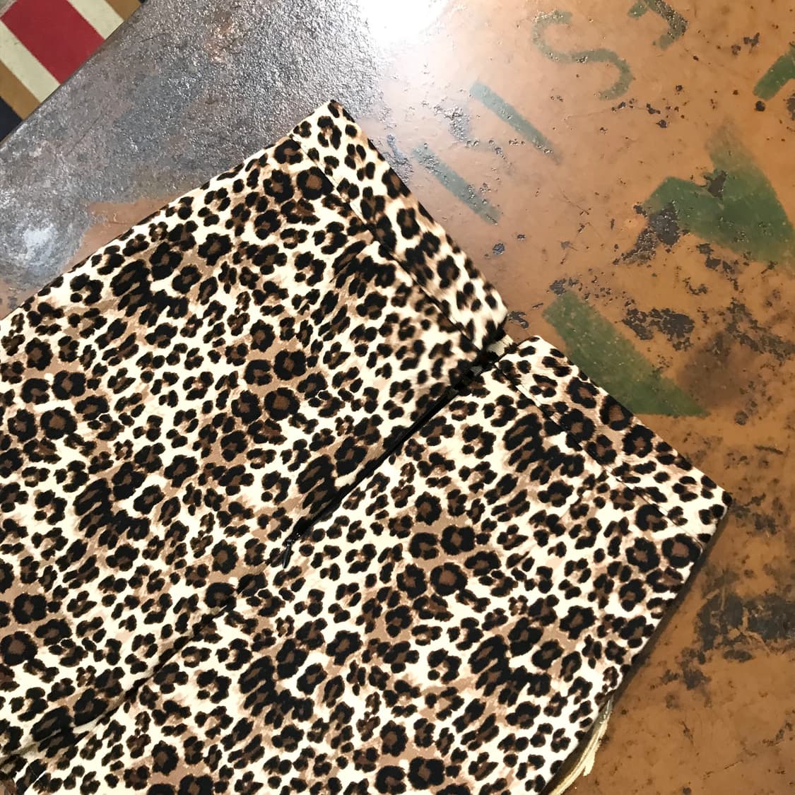 VTG 빈티지 레오파드 패턴 미니 스커트 허리 25 사이즈 상품이미지3