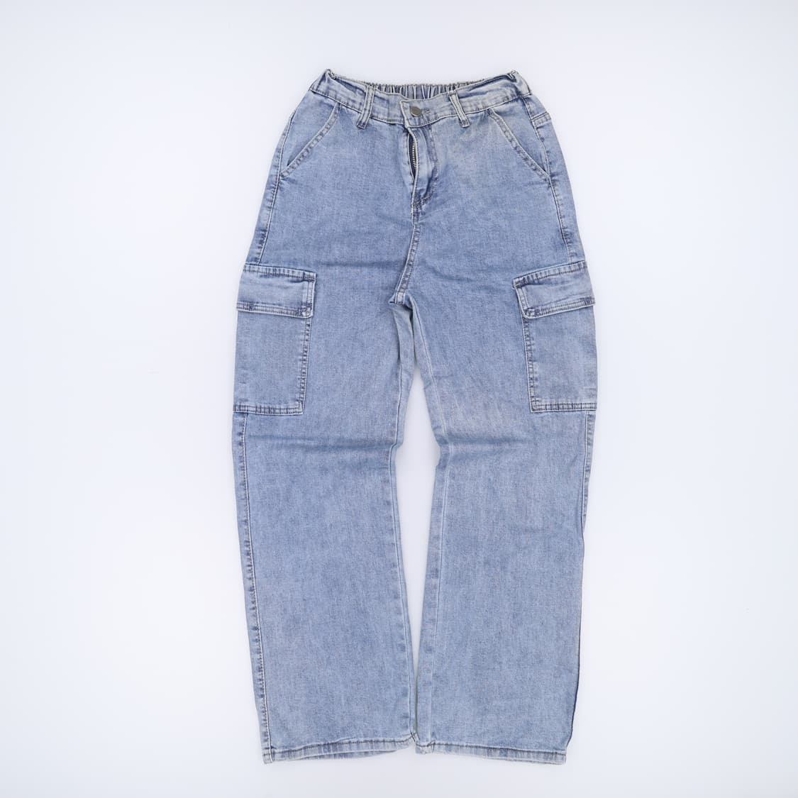 실측확인 빈티지 여성 카고 데님팬츠 0417H1 상품이미지1