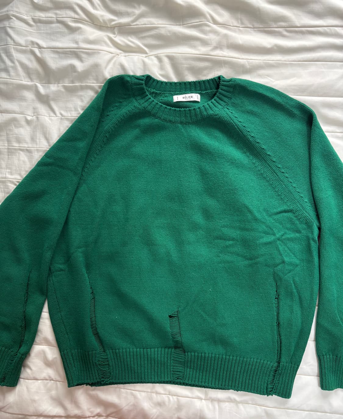 BELIER 니트 그린 상품이미지2
