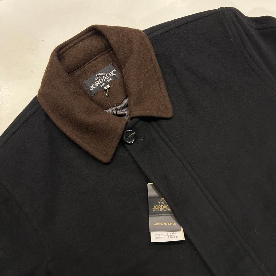 [L] 죠다쉬 JORDACHE 울 브라운 카라 블랙 자켓 상품이미지5