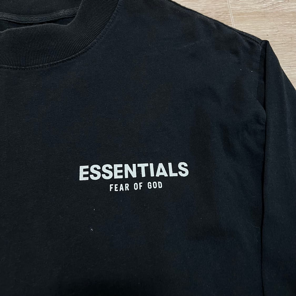 피어오브갓 에센셜 백플라워 프린팅 롱슬리브 티셔츠 [블랙] M/95 상품이미지4