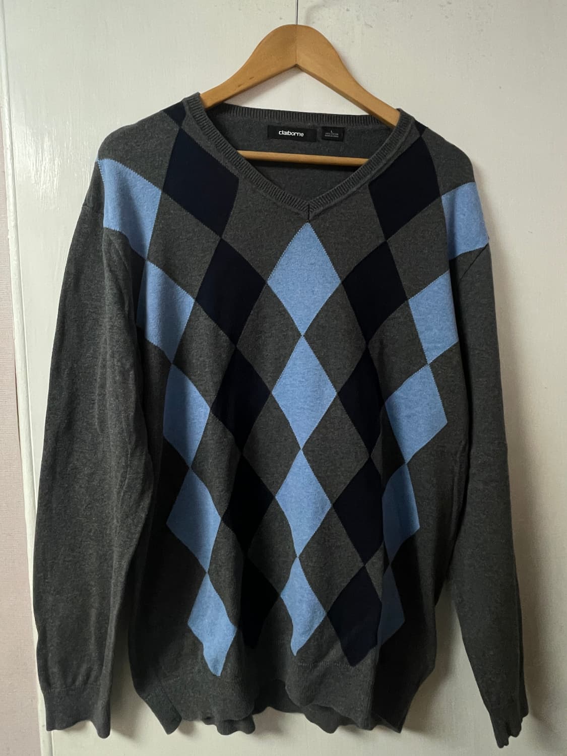 긱시크 아가일 니트 상품이미지2