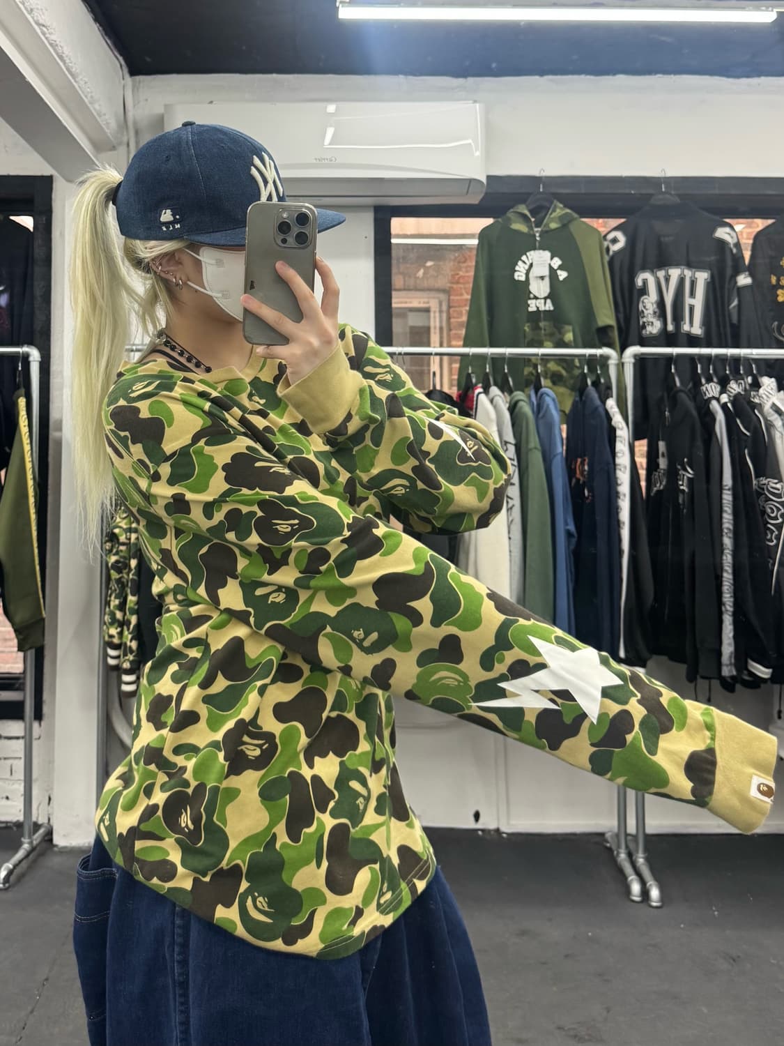 베이프 ABC 카모 스타 롱슬리브 상품이미지3