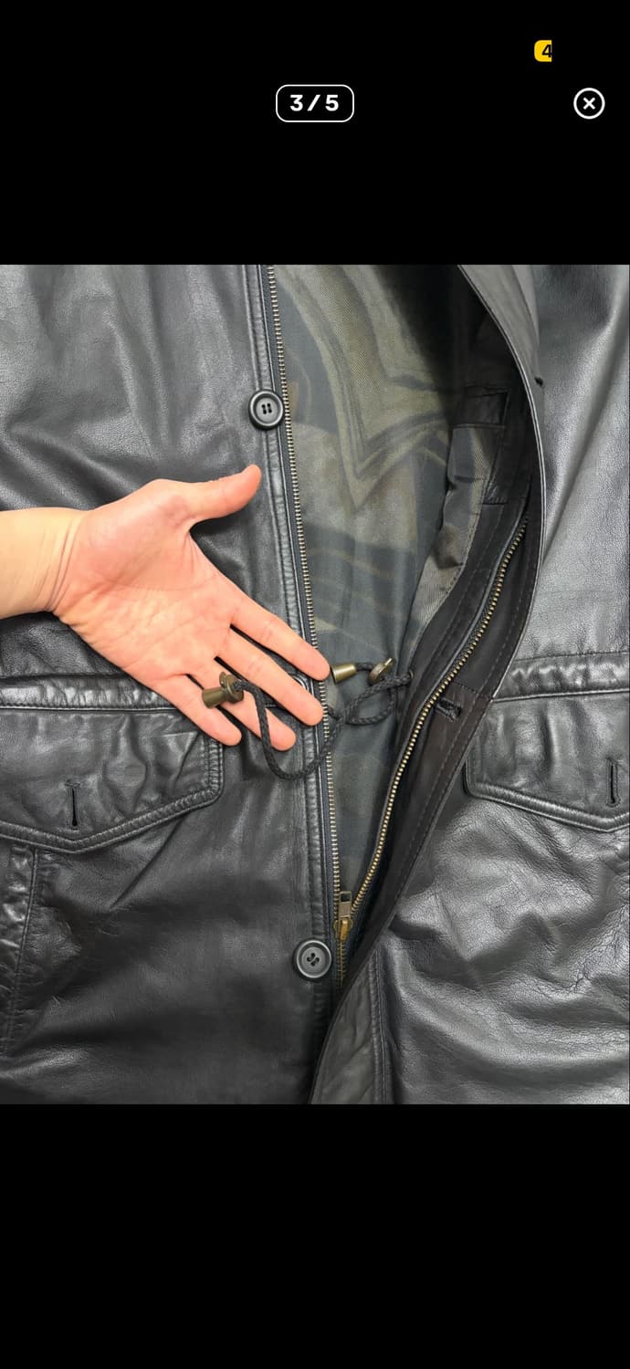 빈티지 레더 코트 L 상품이미지3