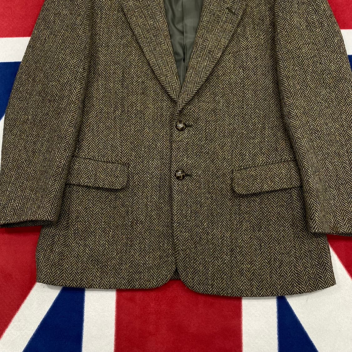 빈티지 헤리스트위드 헤링본 블레이저 실측 95-100 상품이미지4
