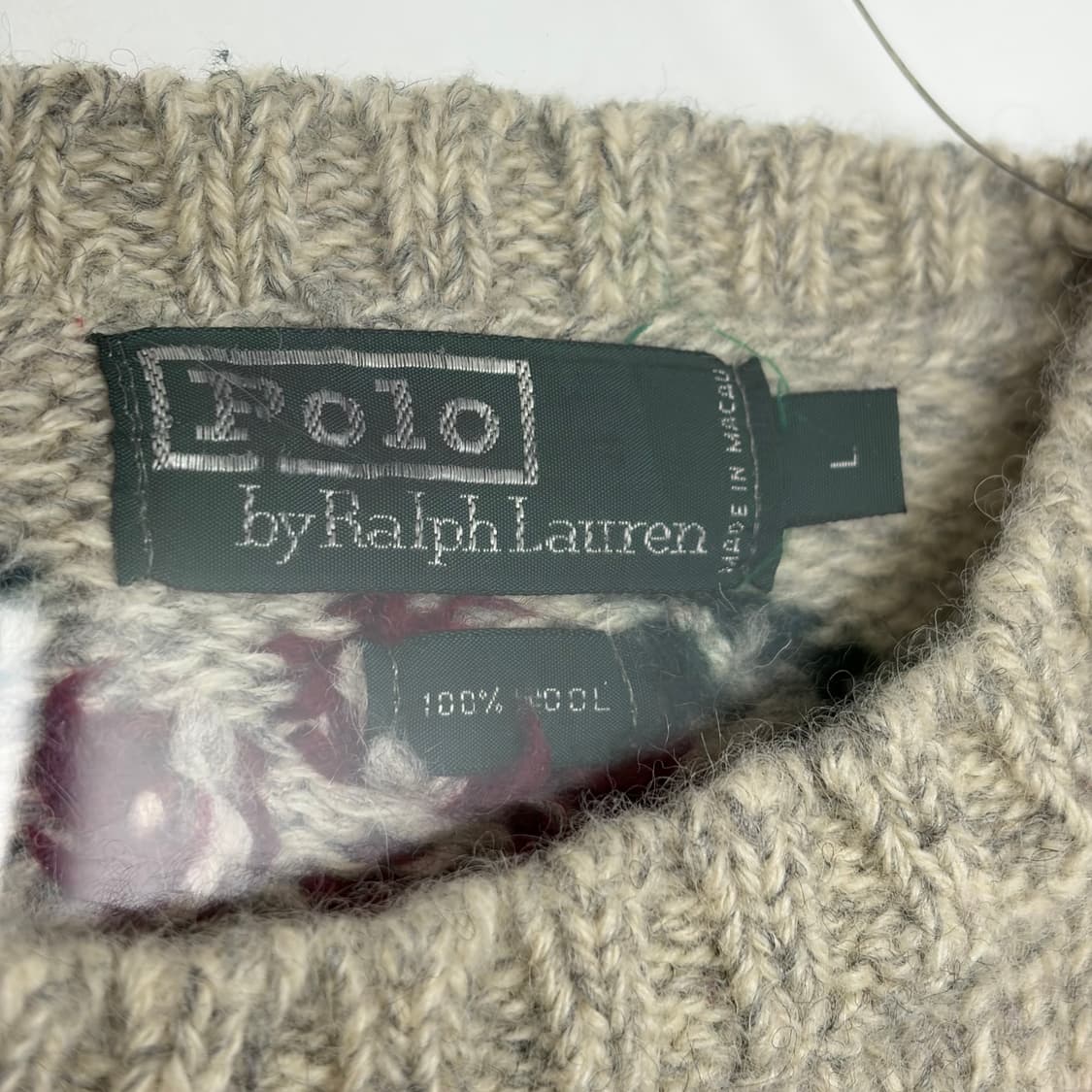 90s 폴로 랄프로렌 패턴 니트 티셔츠 상품이미지3