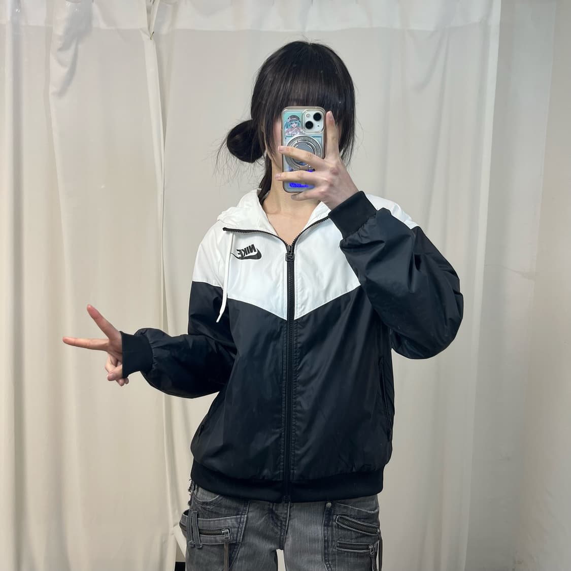 Nike black white Windrunner windbreaker 상품이미지2