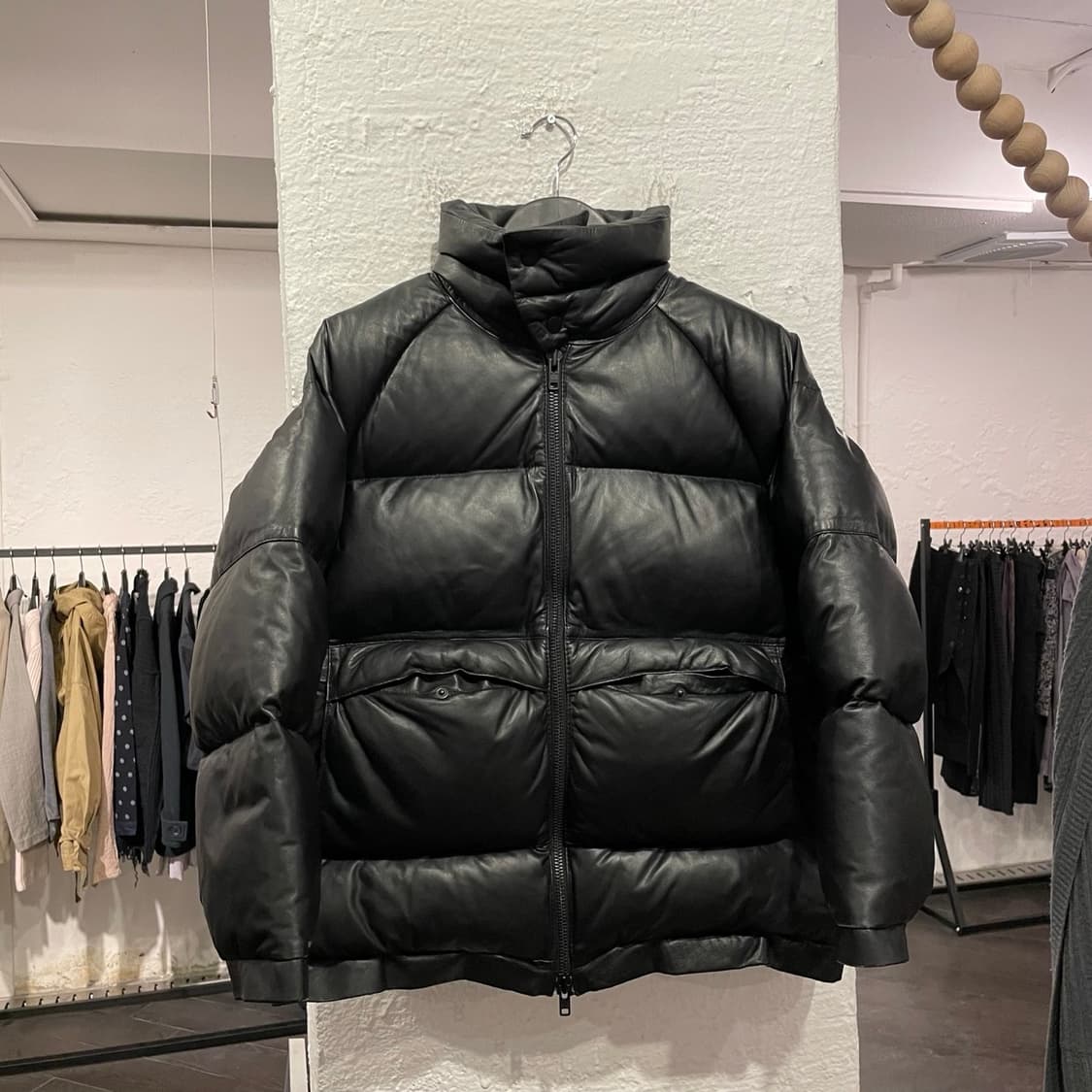  요지야마모토 레더 패딩 자켓 상품이미지1