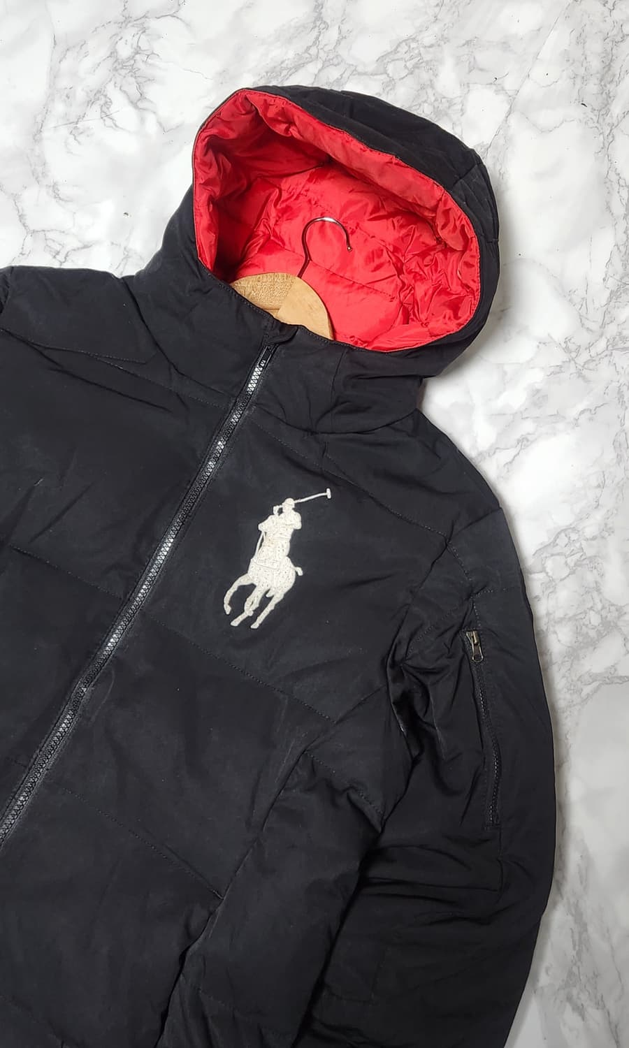 폴로 랄프로렌 빅포니 블랙 푸퍼 패딩 자켓 상품이미지4