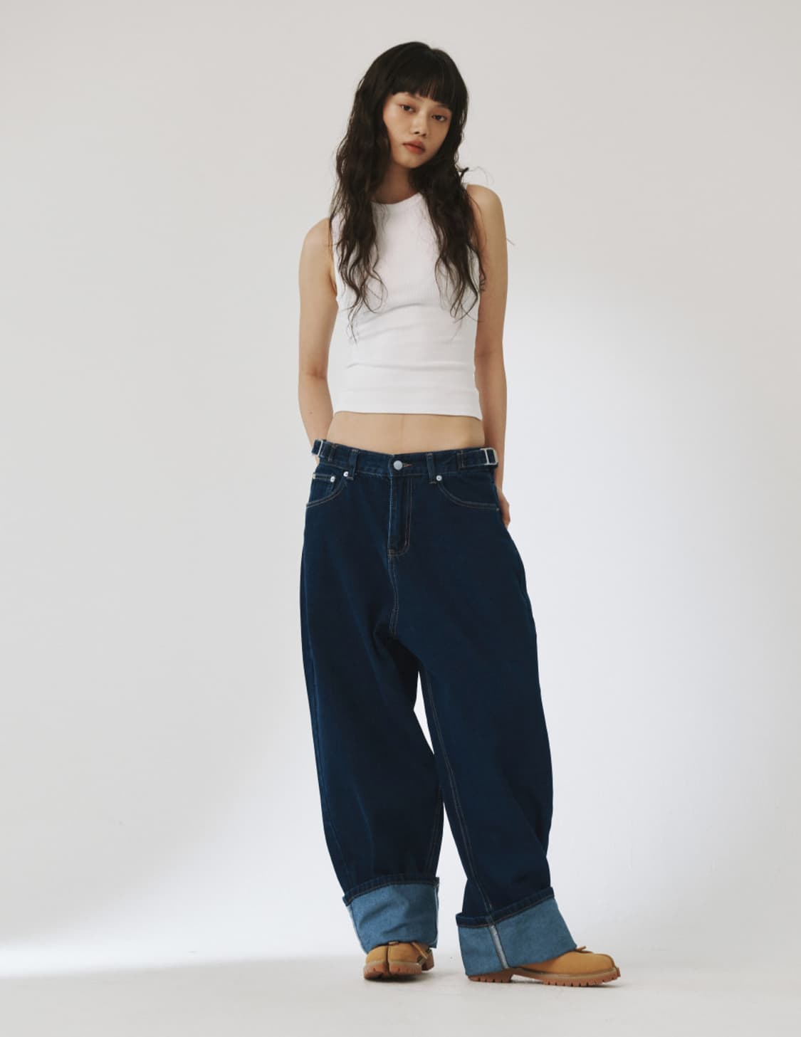 플리즈프로젝트 SIDE ADJUST BOYFIT DENIM, BLUE 상품이미지2