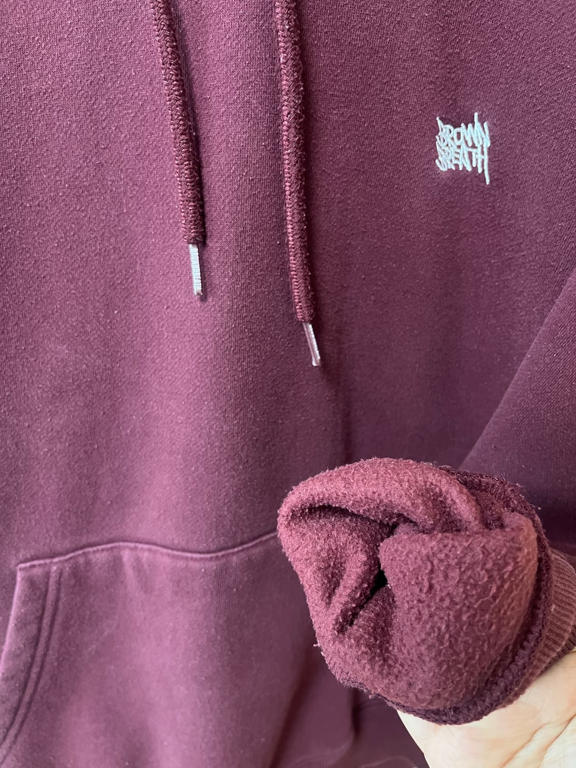 브라운브레스 TAG OG HOODIE - BURGUNDY 상품이미지5