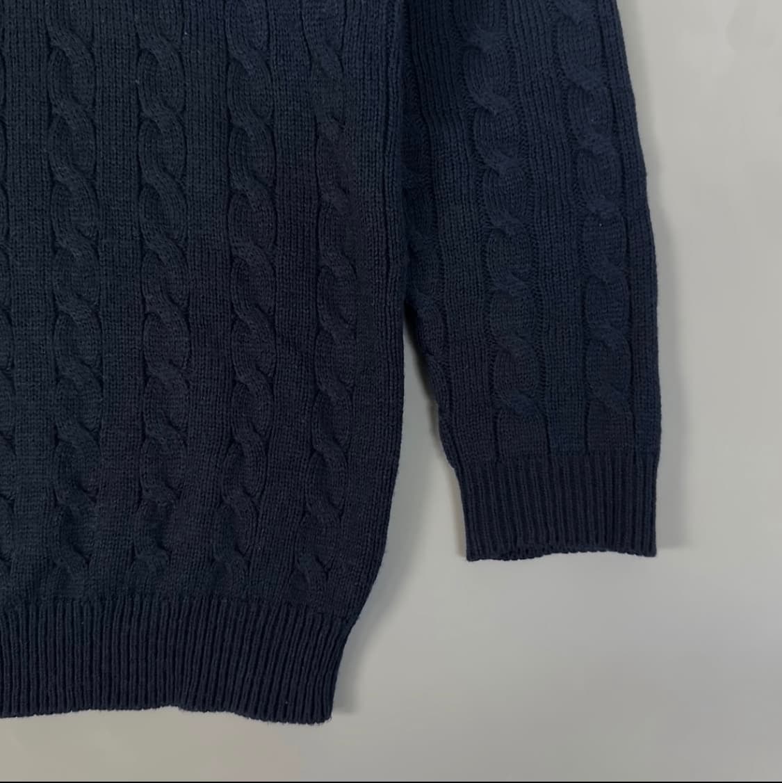 폴로 케이블 하프집업 네이비 상품이미지3