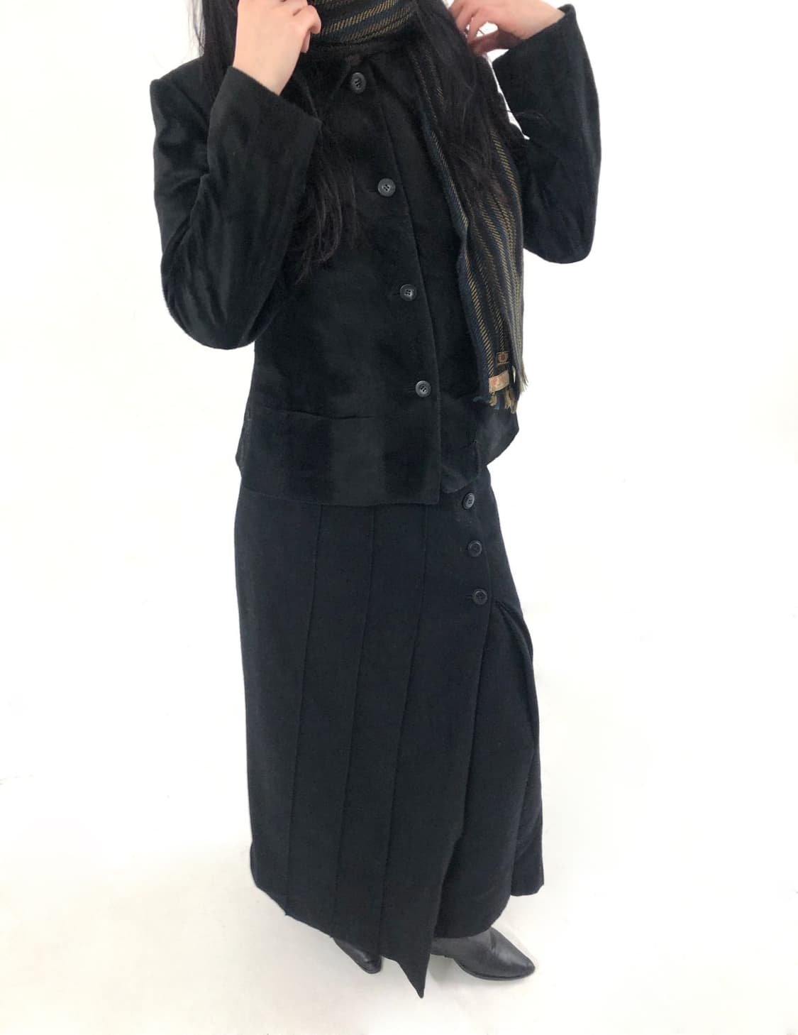 Five-Button Long Wrap Skirt  상품이미지6