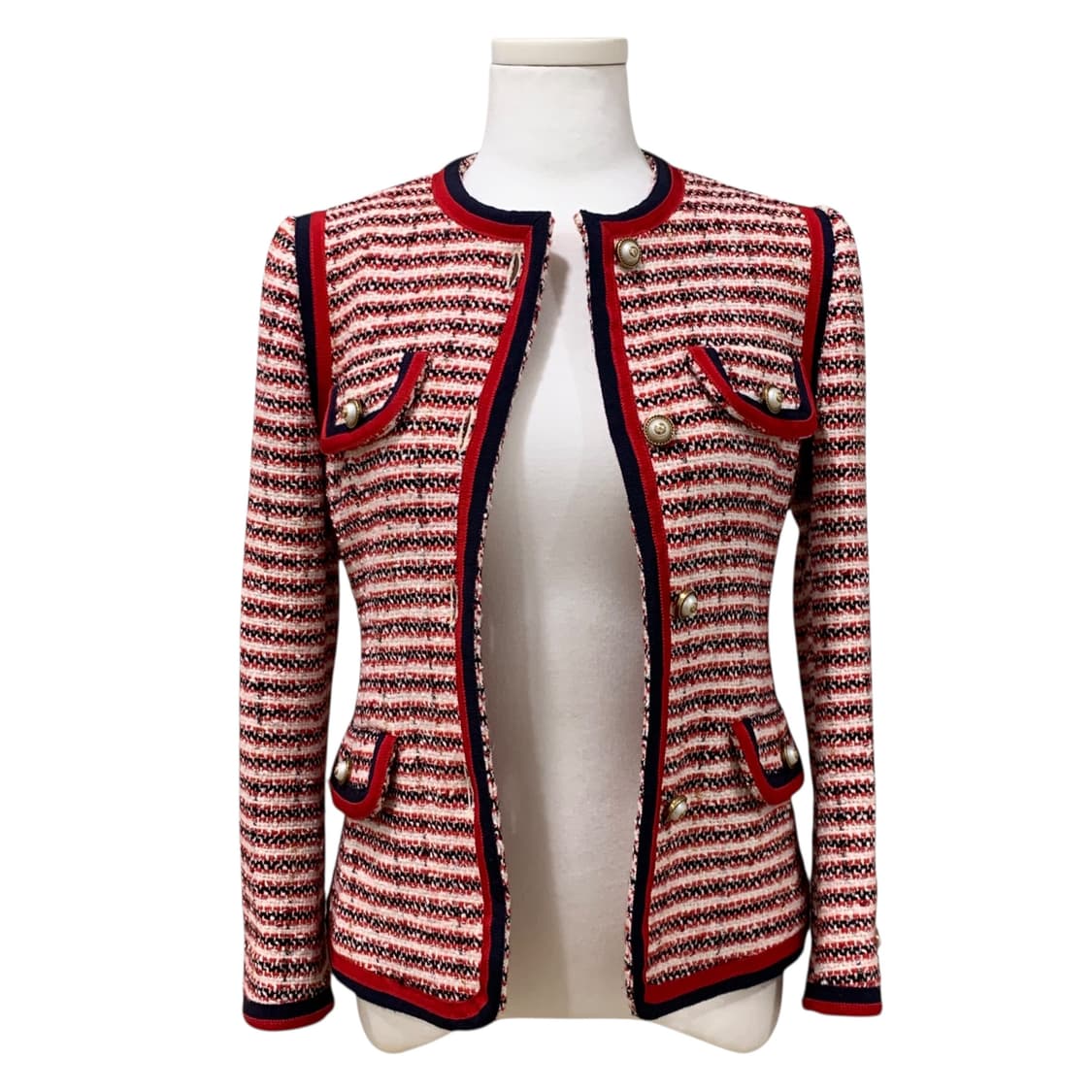 구찌 진주 버튼 여성 트위드 자켓 상품이미지4