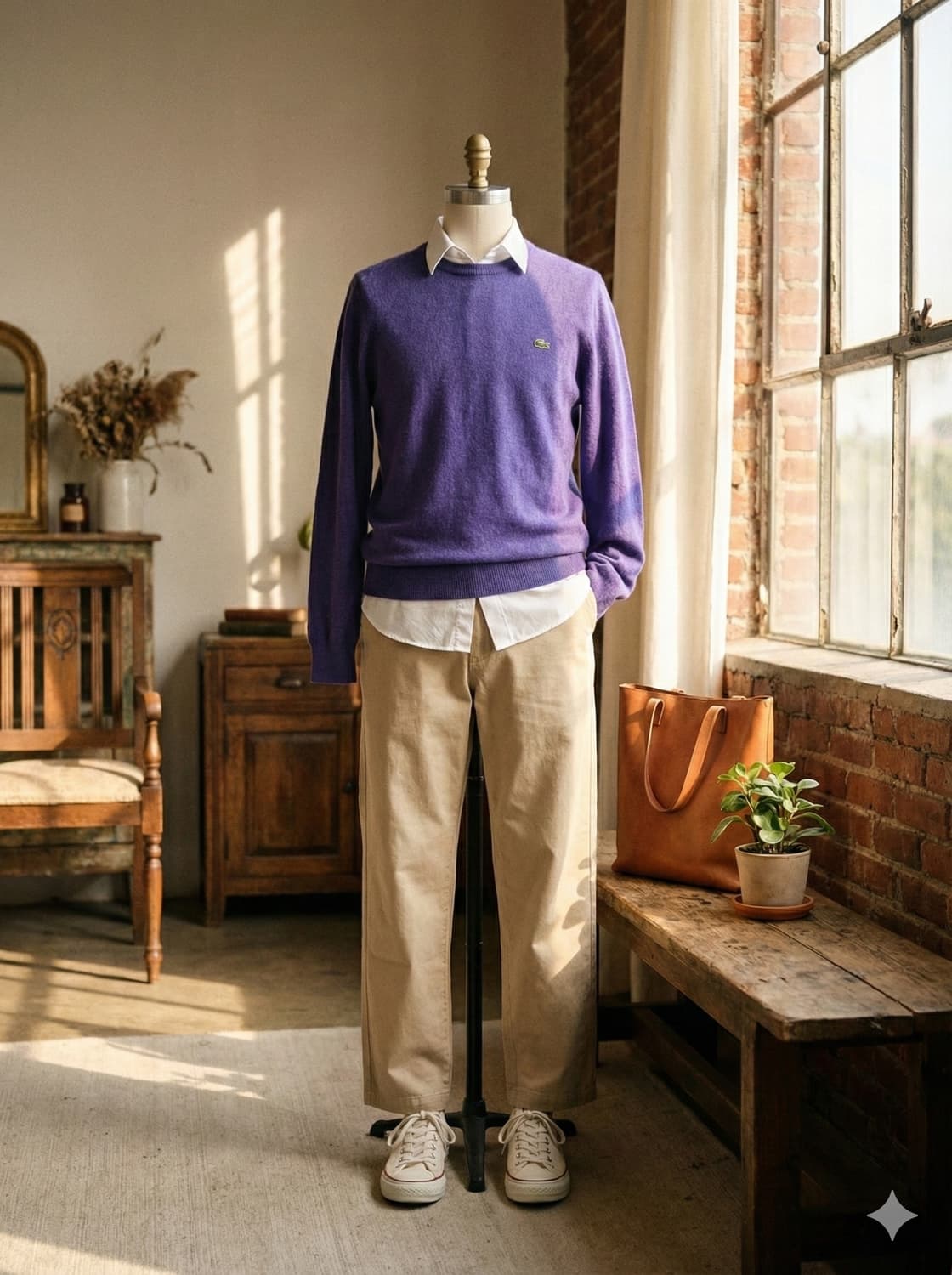  Made in France Lacoste Deep Purple Knit 상품이미지4