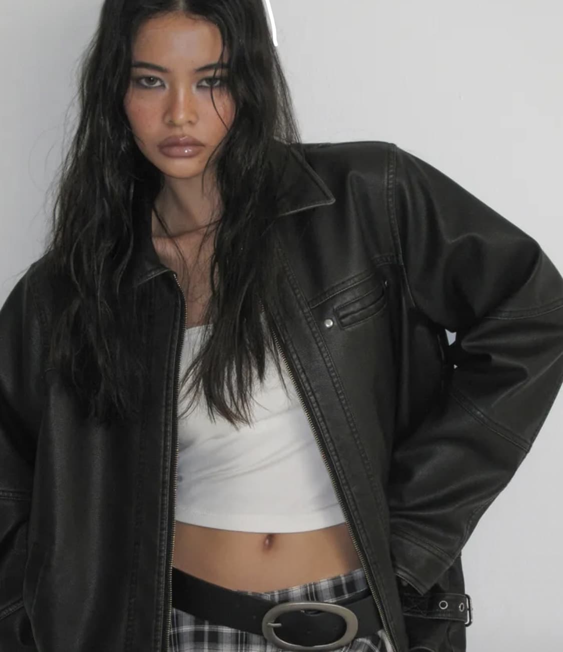 블랙업 레더 자켓 상품이미지2