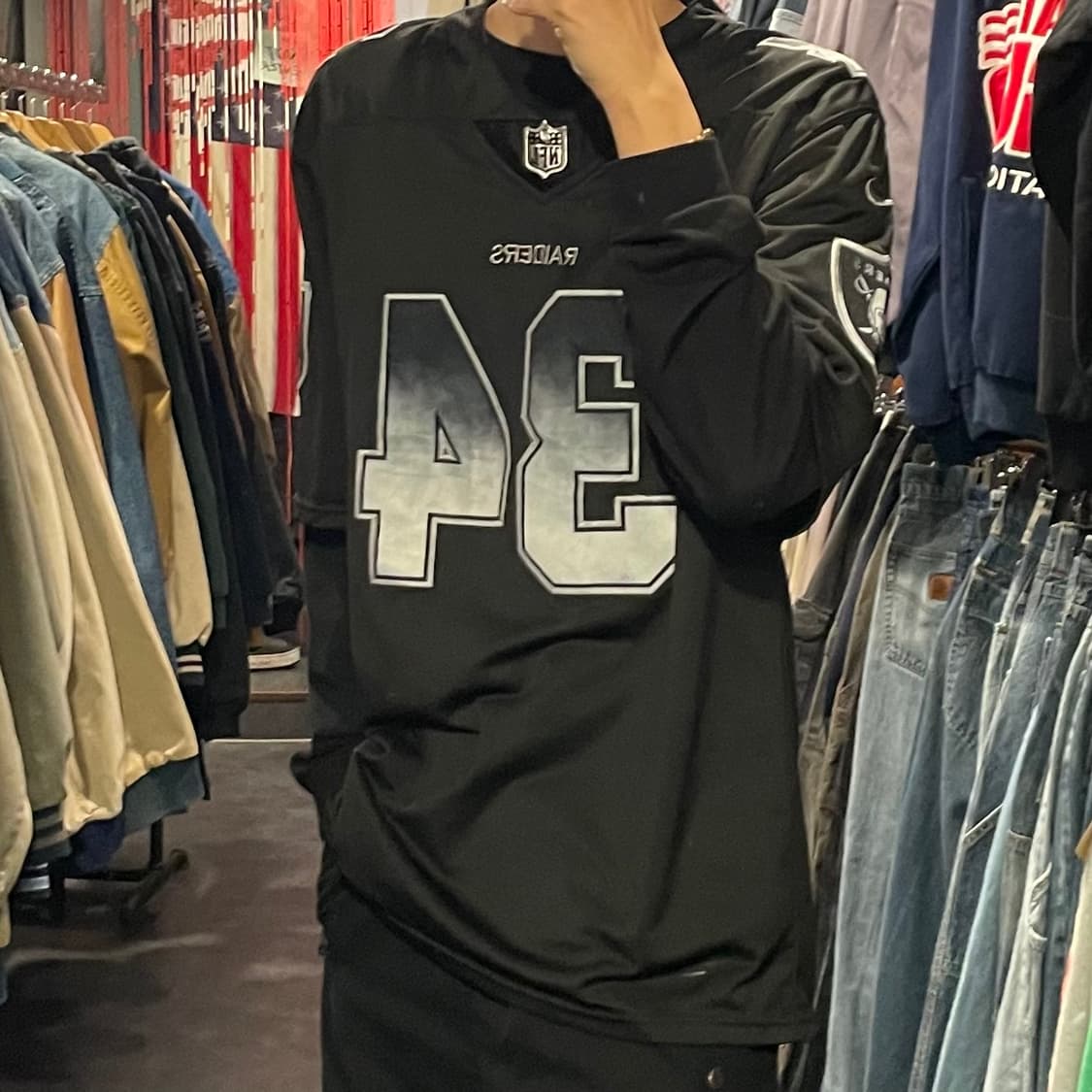 [IM] NFL RAIDERS No.34 JACKSON 블랙 반팔져지 상품이미지6